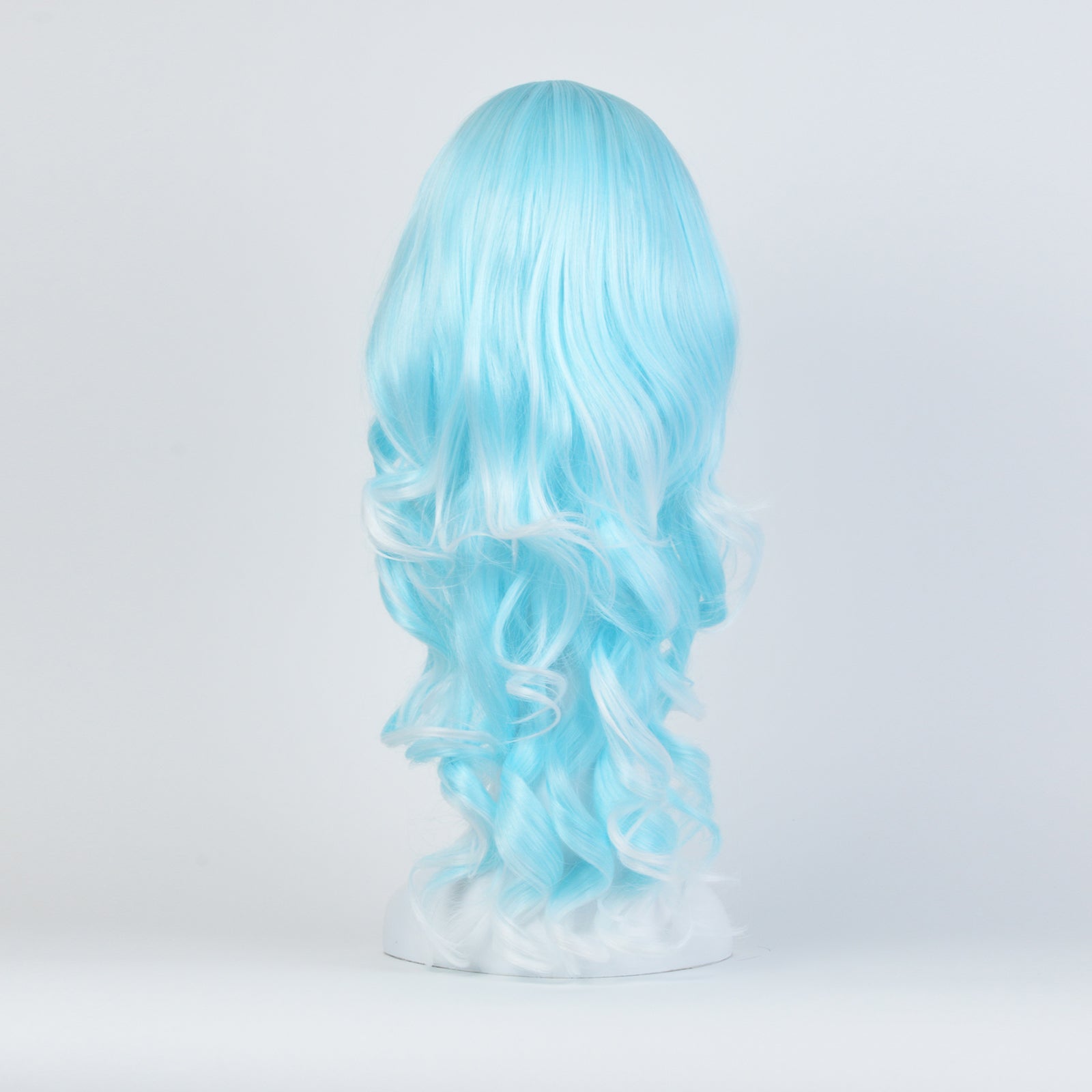 WAVY WIG - AQUA/WHITE