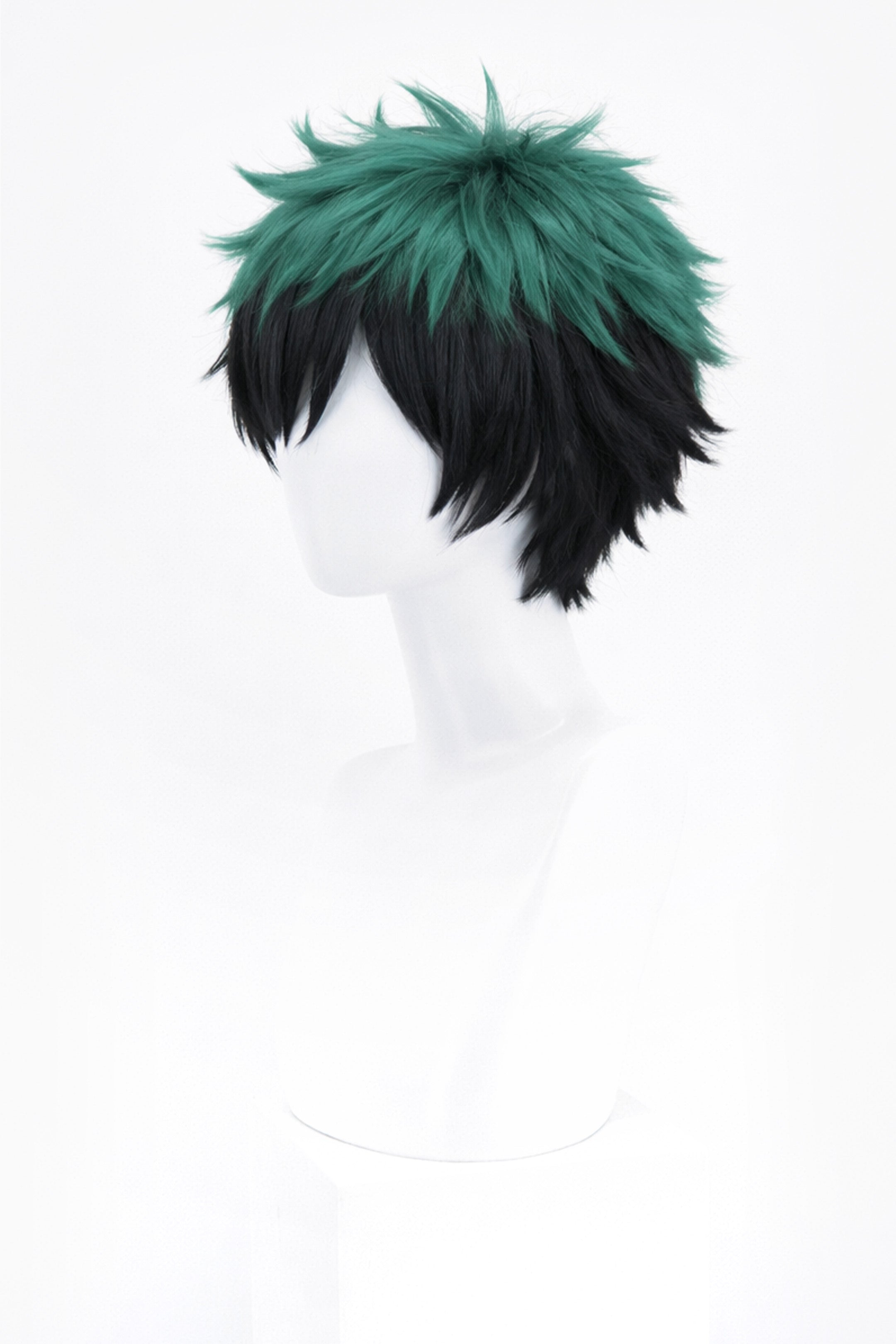 SHORT GREEN/BLACK WIG