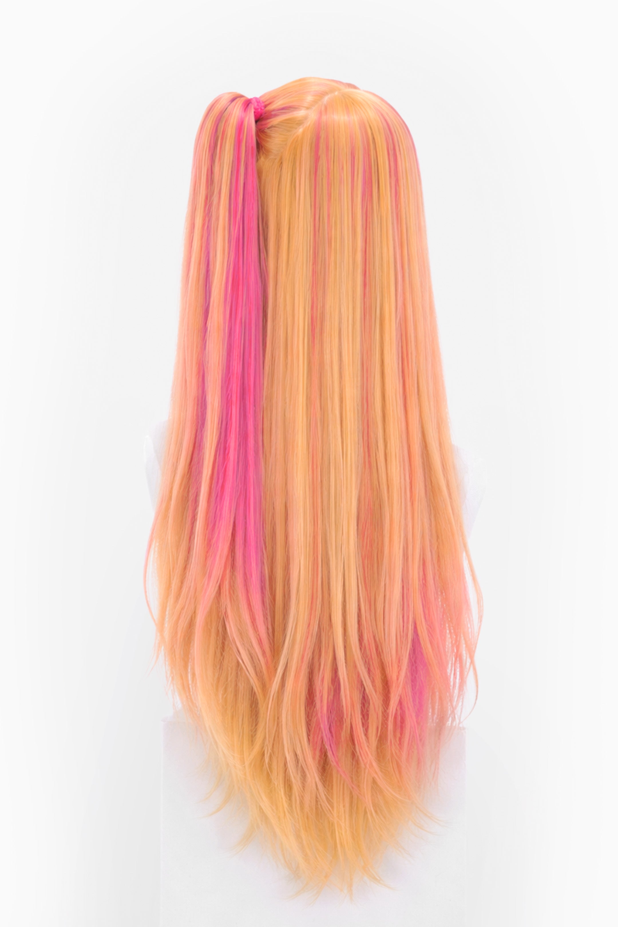 PERRUQUE BLONDE/ROSE AVEC CLIP