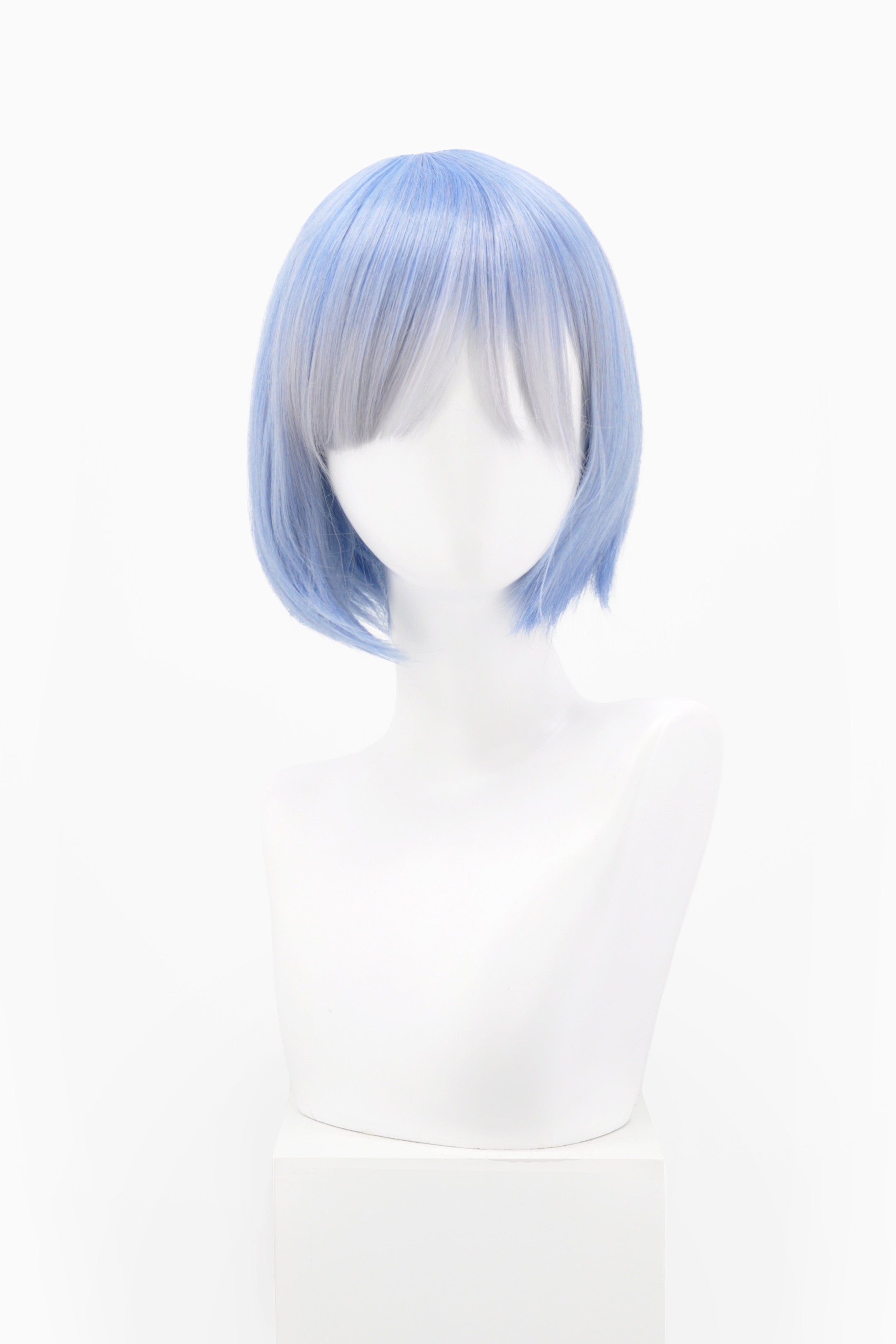 SHORT BLUE WIG WITH FRINGE