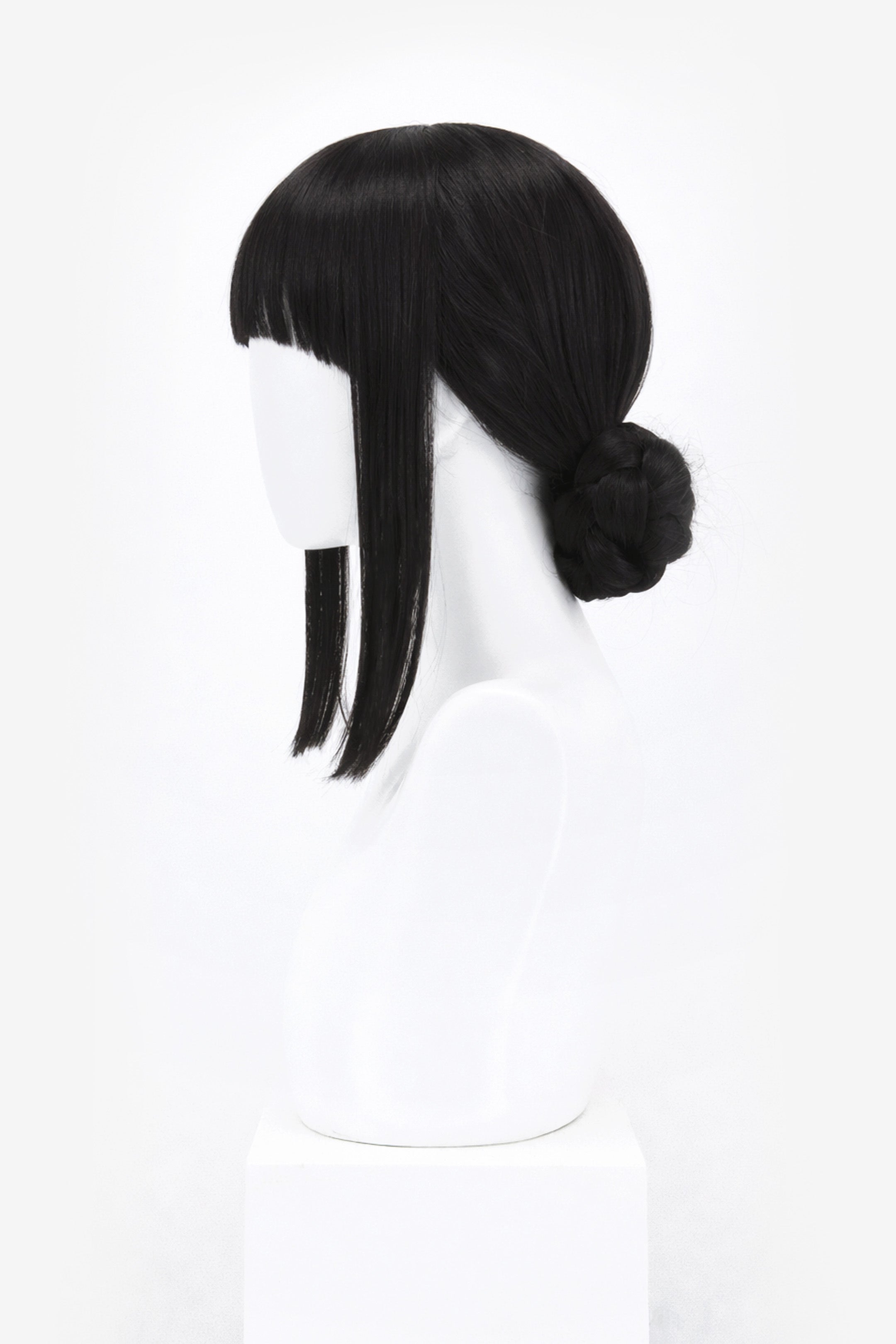 Black Wig with Buns