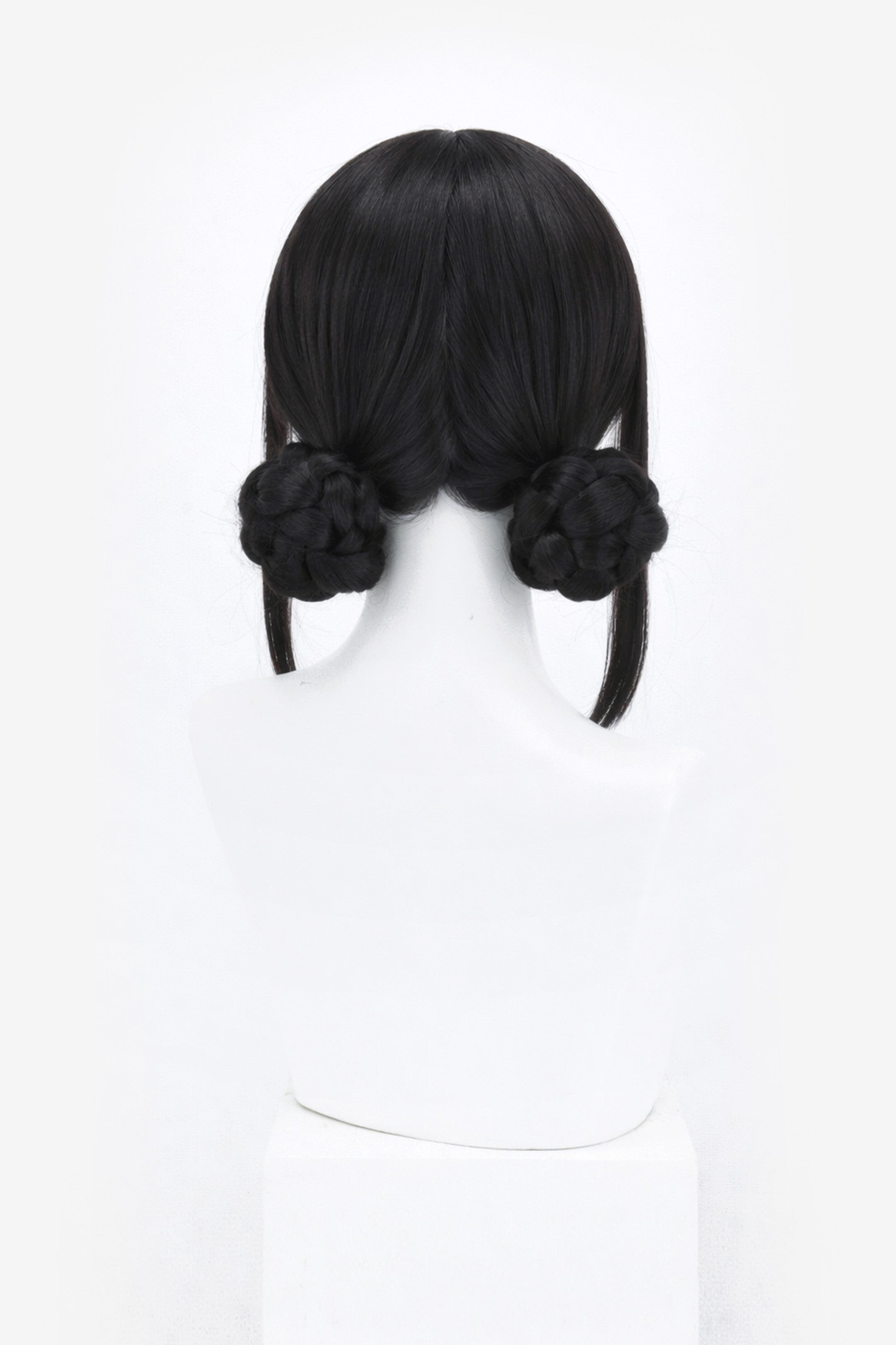 Black Wig with Buns