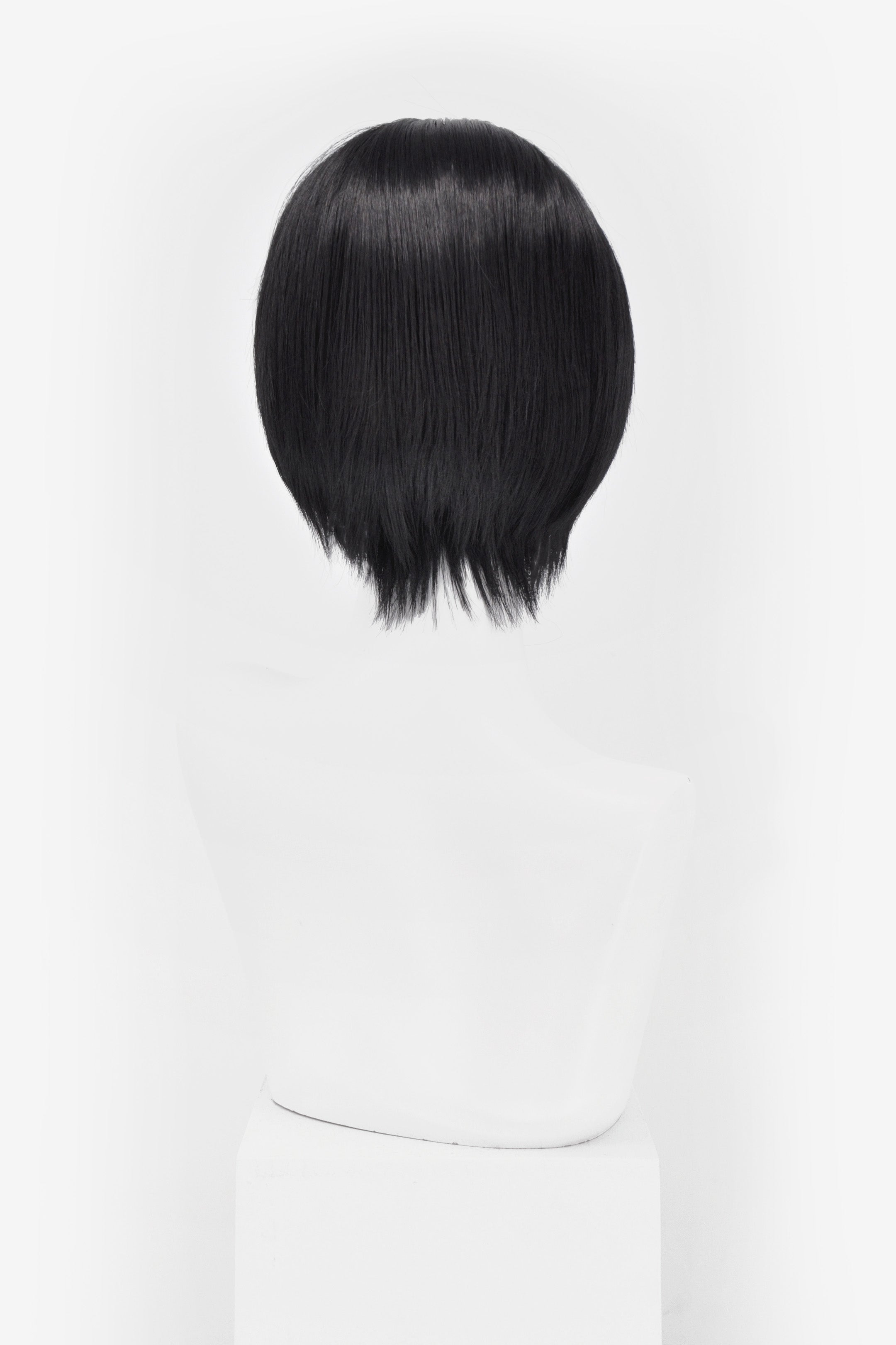 Short Fringeless Black Wig