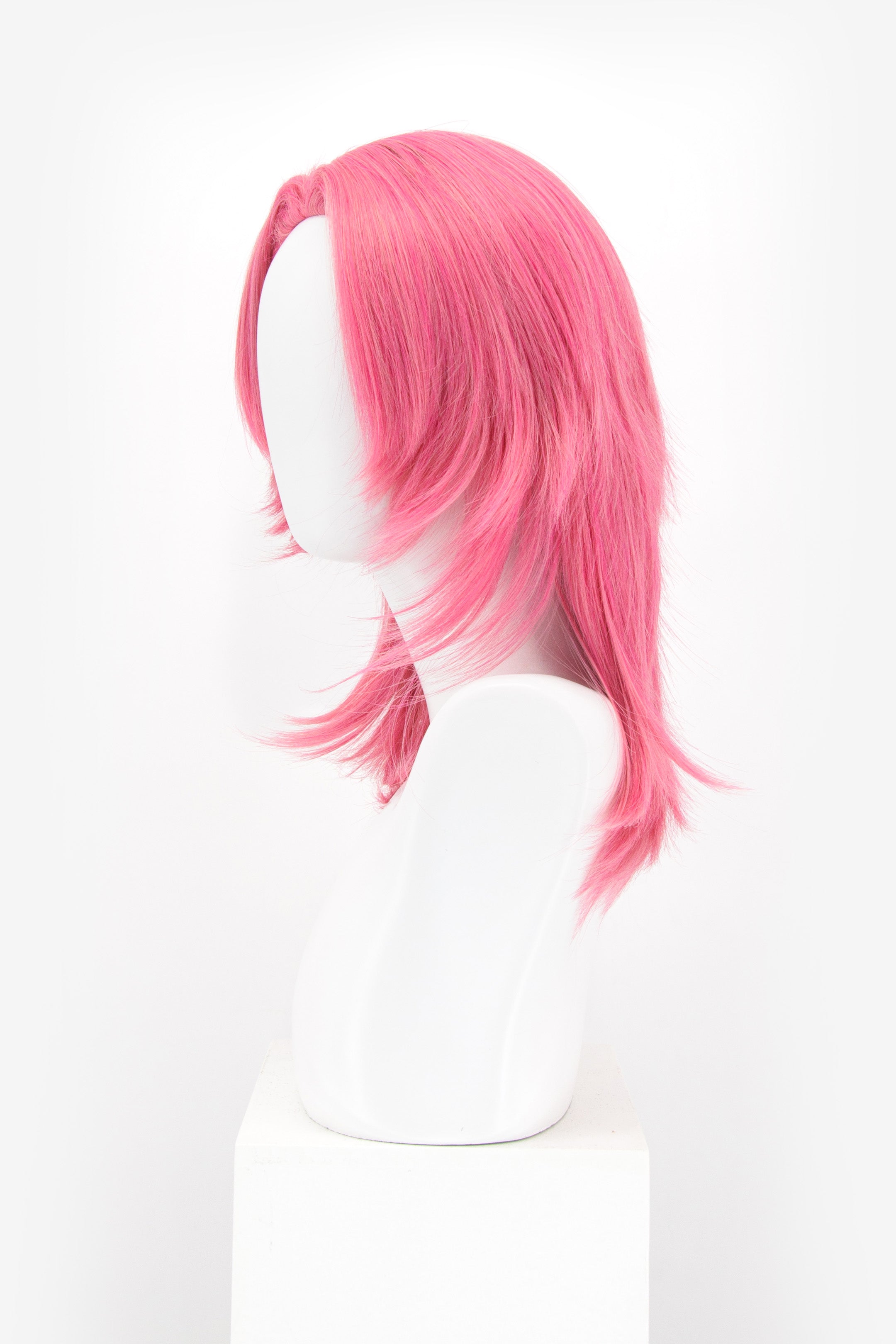 Fringeless Pink Wig