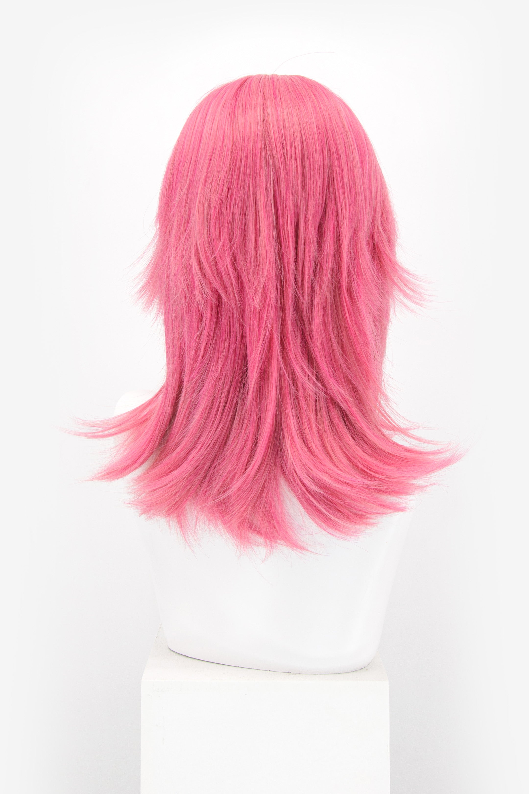 Fringeless Pink Wig